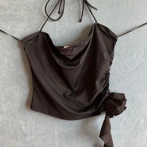 Princess Polly Black Halter‎ Top NWOT Size 4